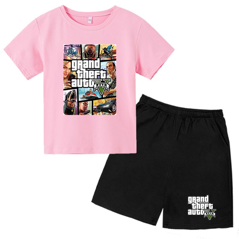 Grand Theft Auto rövidujjú gyerek póló és rövidnadrág