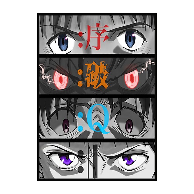 Japán Anime karakteres nyomtatott vászonposzter