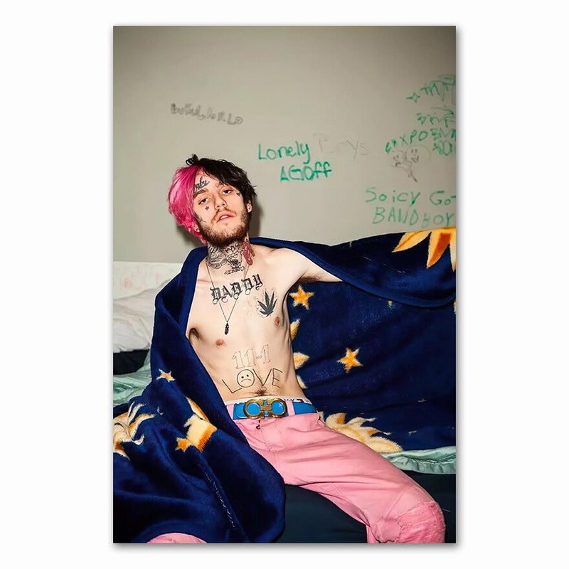 Lil Peep nyomtatott vászon poszter