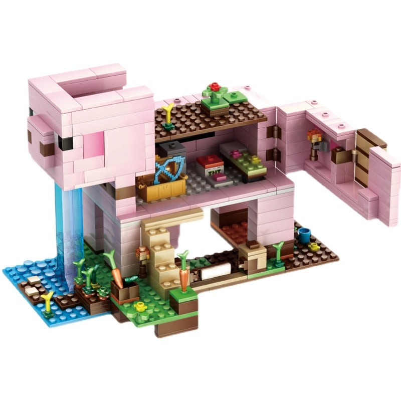 Minecraft Malac ház építőjáték gyerekeknek