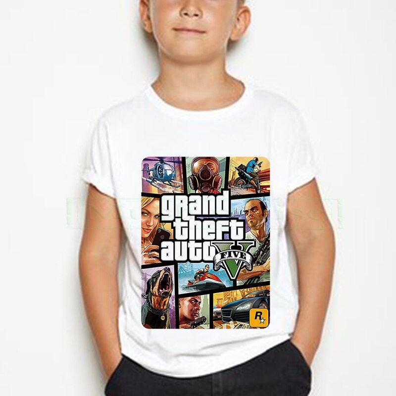 Grand Theft Auto fehér rövidujjú gyerek póló
