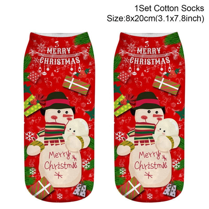 Cotton Christmas Socks Christmas Decoration For Home Christmas Ornament Xmas Gifts Navidad Natal 2022 Decor Socks New Year 2023