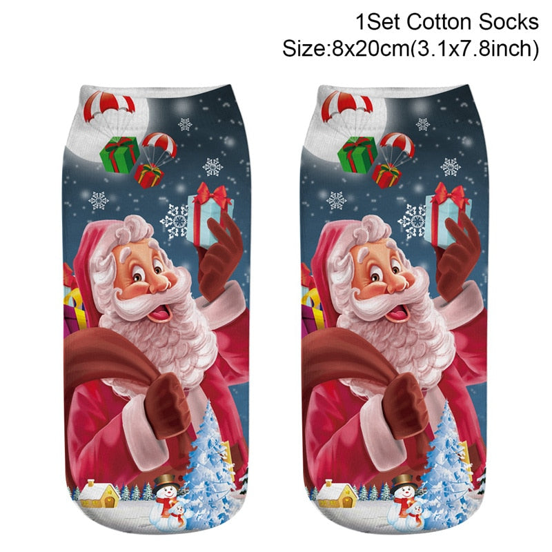 Cotton Christmas Socks Christmas Decoration For Home Christmas Ornament Xmas Gifts Navidad Natal 2022 Decor Socks New Year 2023