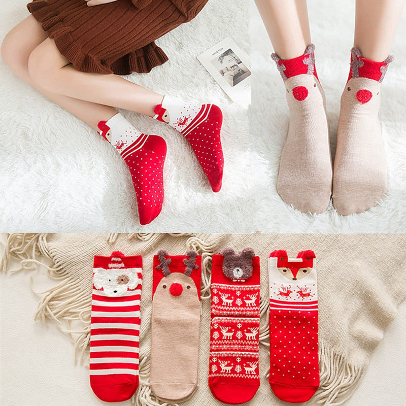 Cotton Christmas Socks Christmas Decoration For Home Christmas Ornament Xmas Gifts Navidad Natal 2022 Decor Socks New Year 2023