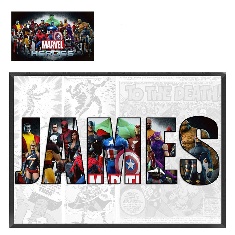 Marvel szuperhősök nyomtatott vászon poszter