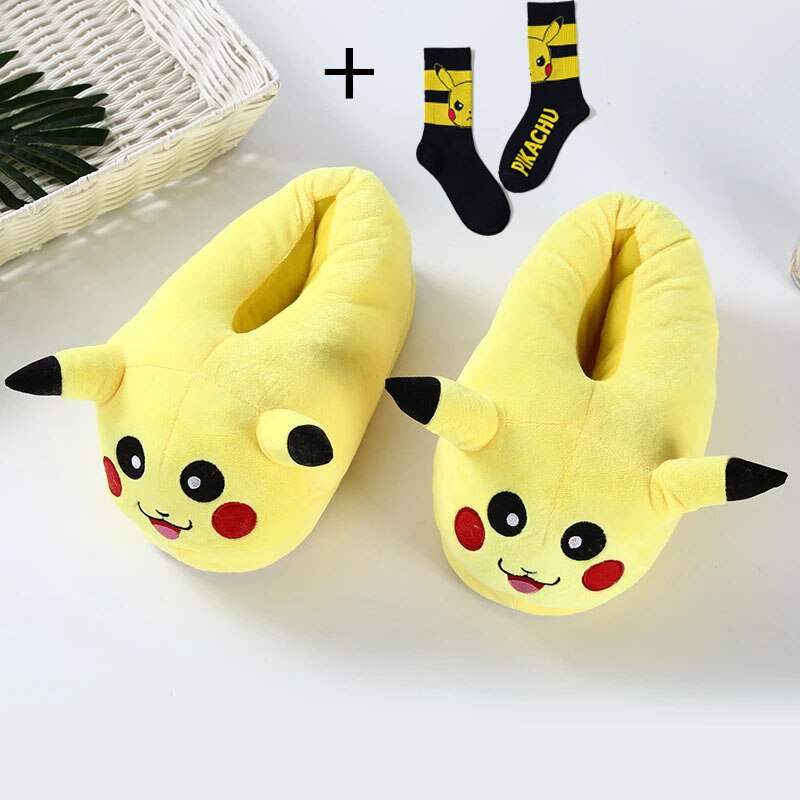 Pokemon Pikachu plüsspapucs és zokni