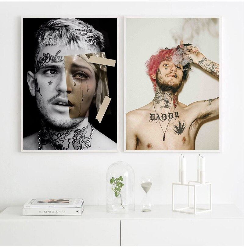 Lil Peep nyomtatott vászon poszter