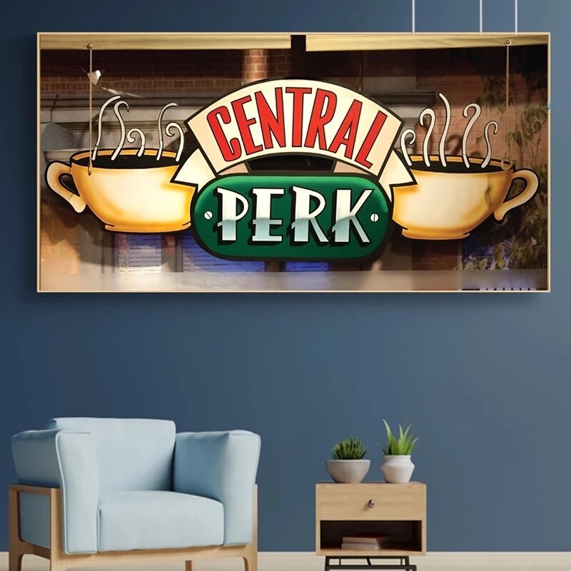 Friends ( Central Perk Cafe ) kedvenc kávézójának logója - vászonposzter
