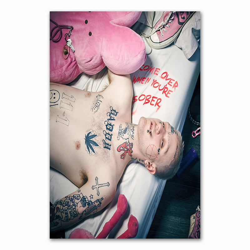 Lil Peep nyomtatott vászon poszter