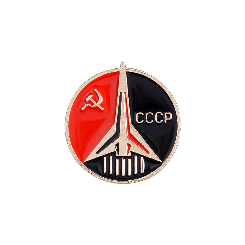 Retro Szovjetunió-szimbólum zománcozott vörös csillag kitűzők