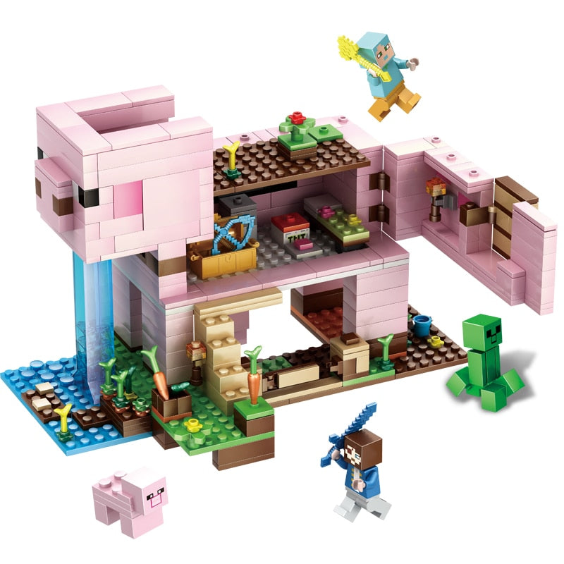 Minecraft Malac ház építőjáték gyerekeknek