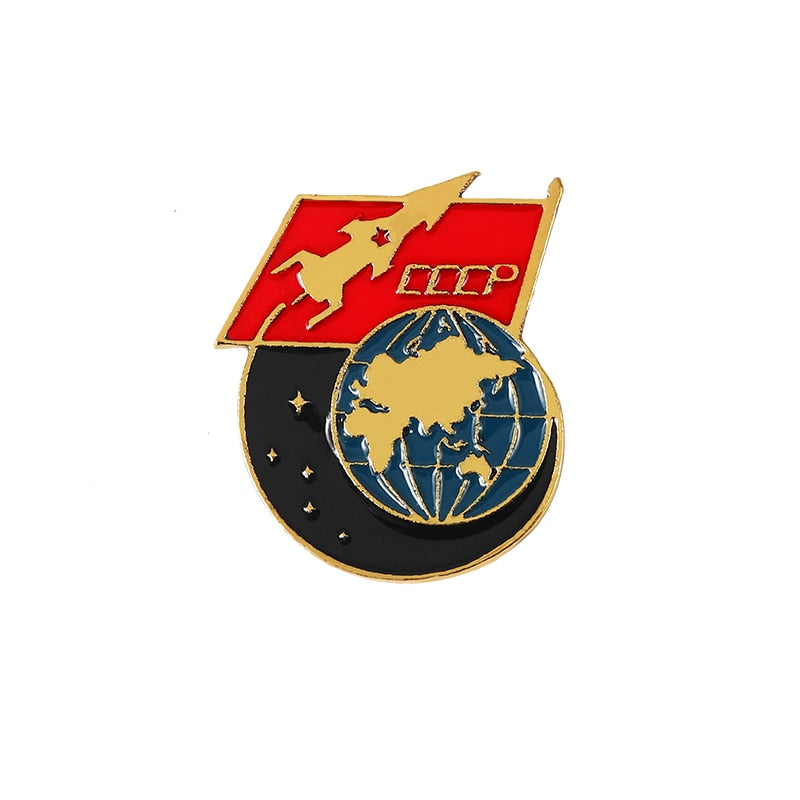 Retro Szovjetunió-szimbólum zománcozott vörös csillag kitűzők