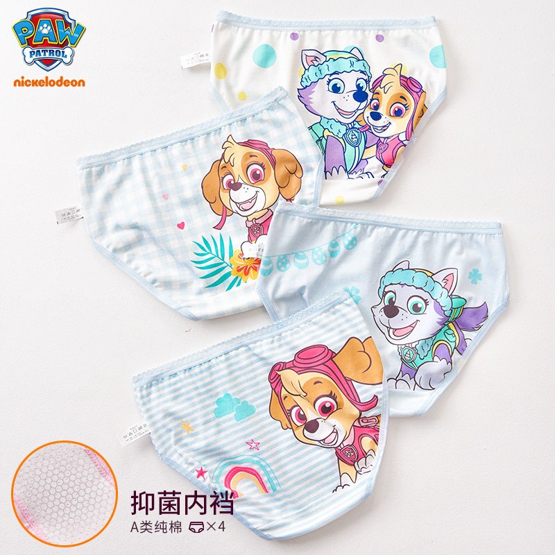 4PCS PAW Patrol Baby Girl Boy Toy Panties Kids Underwear Children&