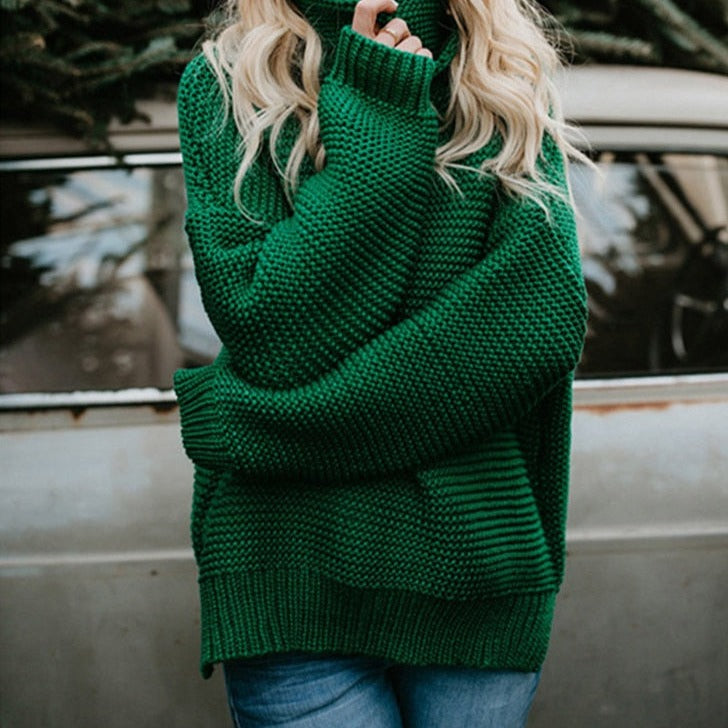 Női őszi kötött pulóver