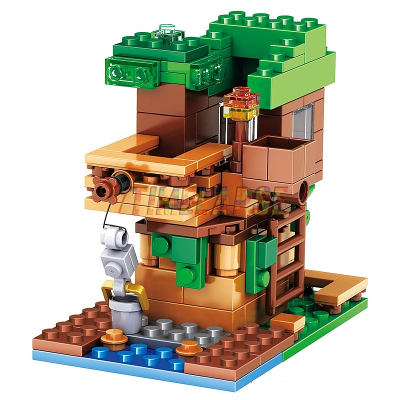 Minecraft Ház kerttel építőjáték gyerekeknek