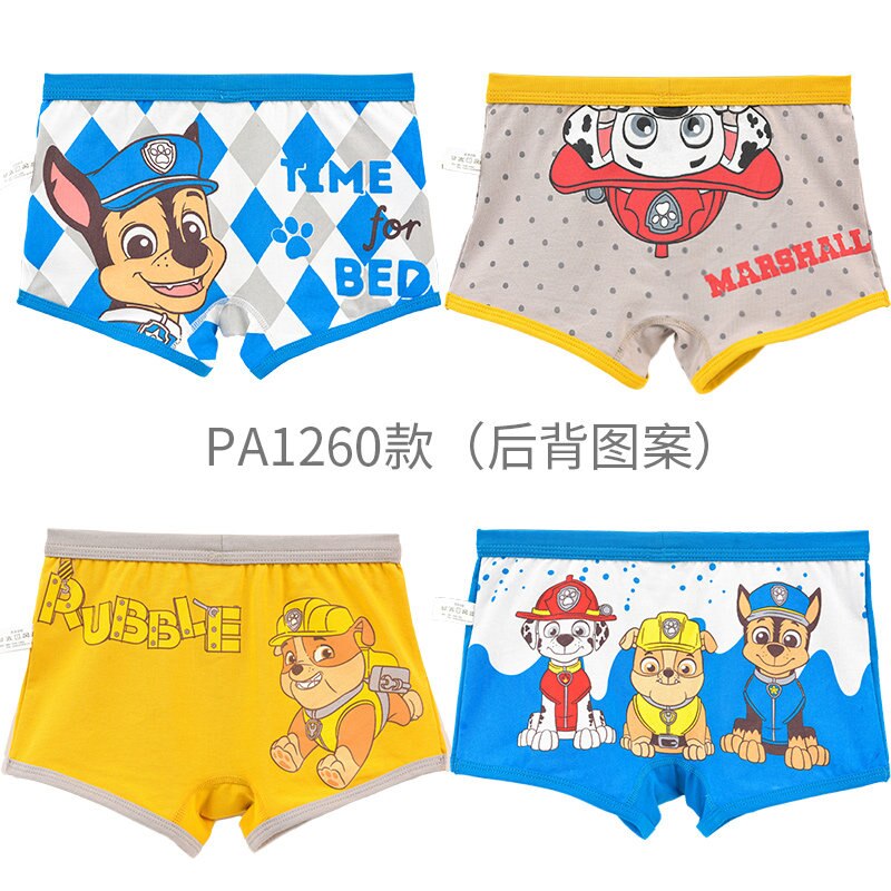 4PCS PAW Patrol Baby Girl Boy Toy Panties Kids Underwear Children&