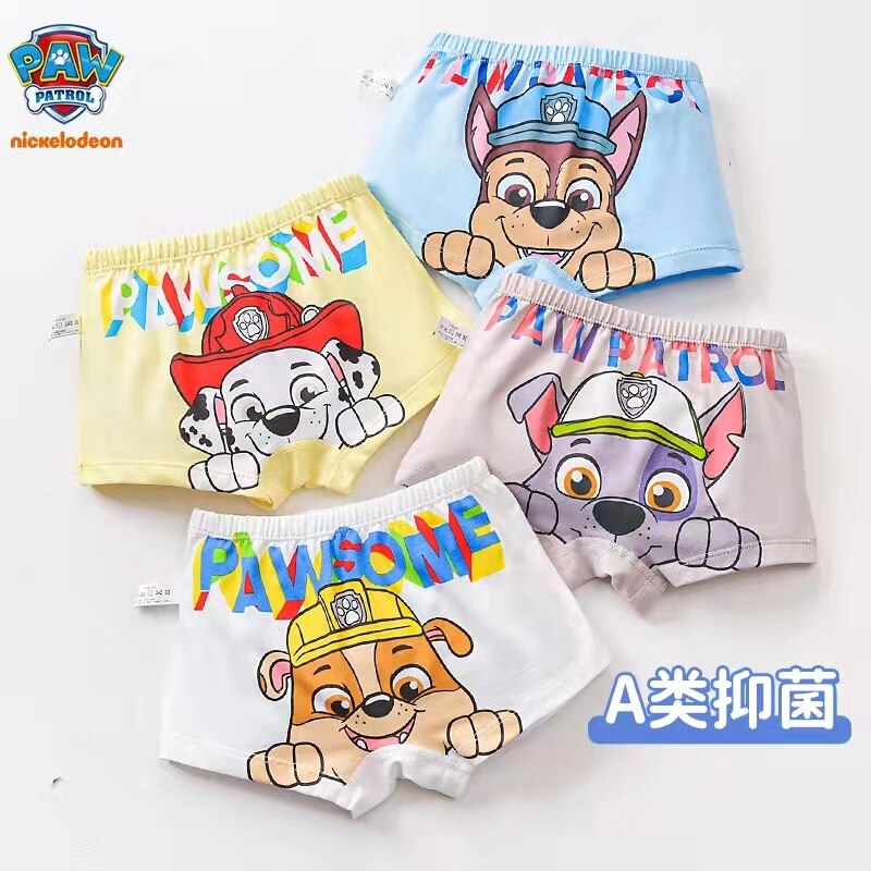 4PCS PAW Patrol Baby Girl Boy Toy Panties Kids Underwear Children&