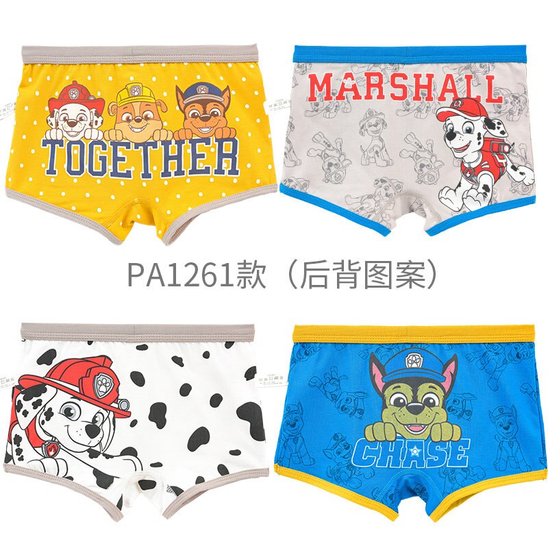 4PCS PAW Patrol Baby Girl Boy Toy Panties Kids Underwear Children&