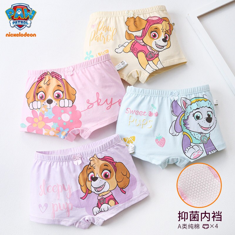 4PCS PAW Patrol Baby Girl Boy Toy Panties Kids Underwear Children&