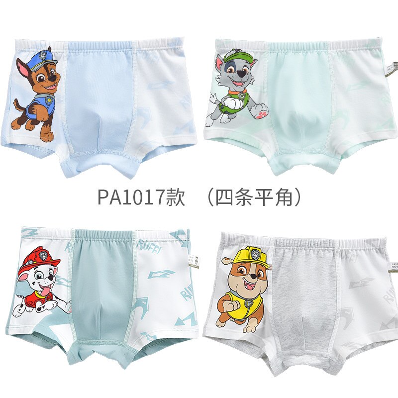 4PCS PAW Patrol Baby Girl Boy Toy Panties Kids Underwear Children&