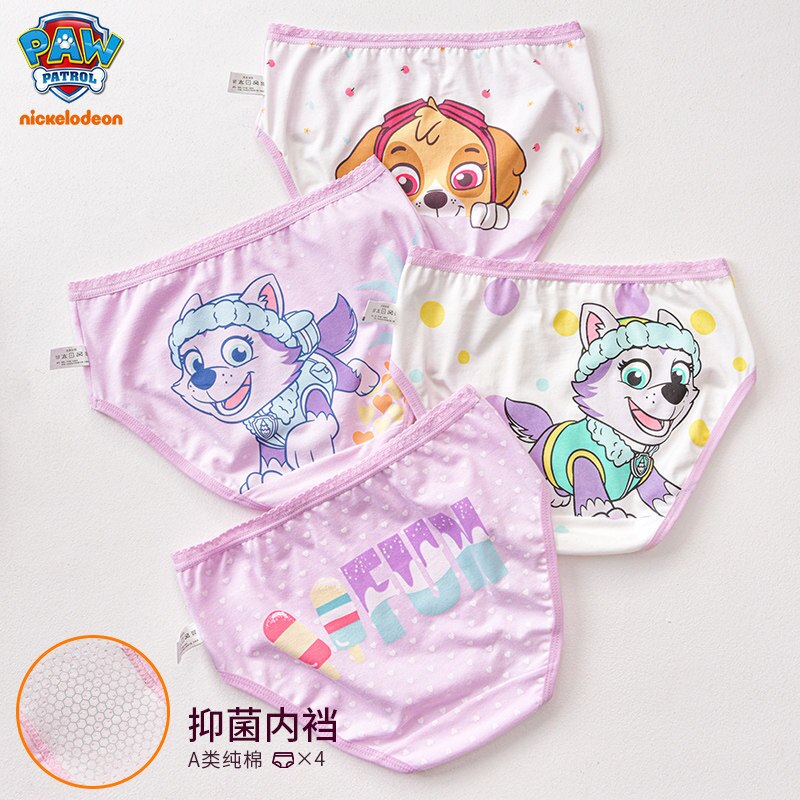 4PCS PAW Patrol Baby Girl Boy Toy Panties Kids Underwear Children&