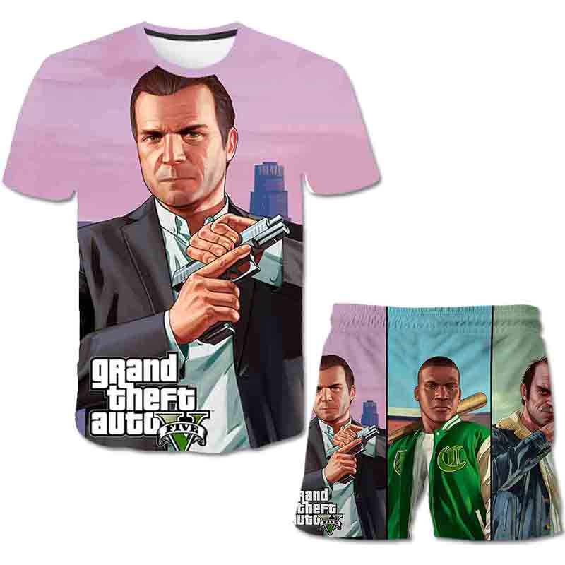 Grand Theft Auto rövidujjú gyerek póló és rövidnadrág