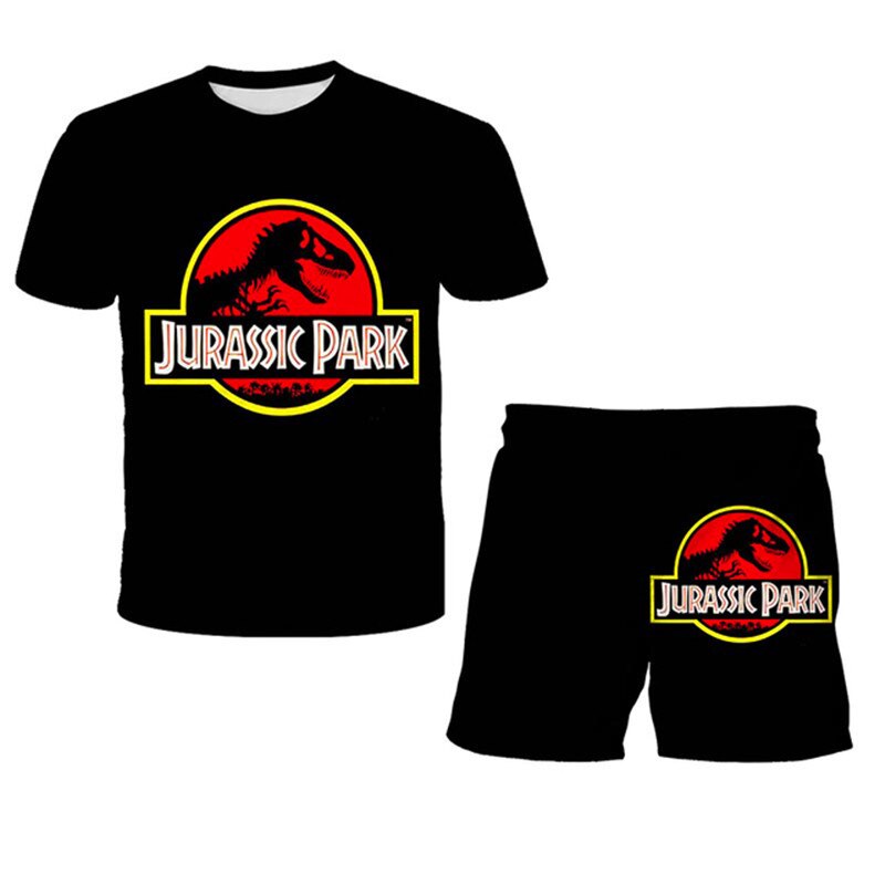 Fiú Jurassic Park rövidujjú póló és rövidnadrág