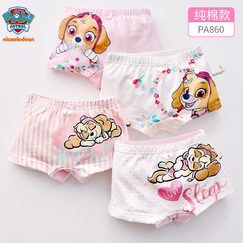 4PCS PAW Patrol Baby Girl Boy Toy Panties Kids Underwear Children&