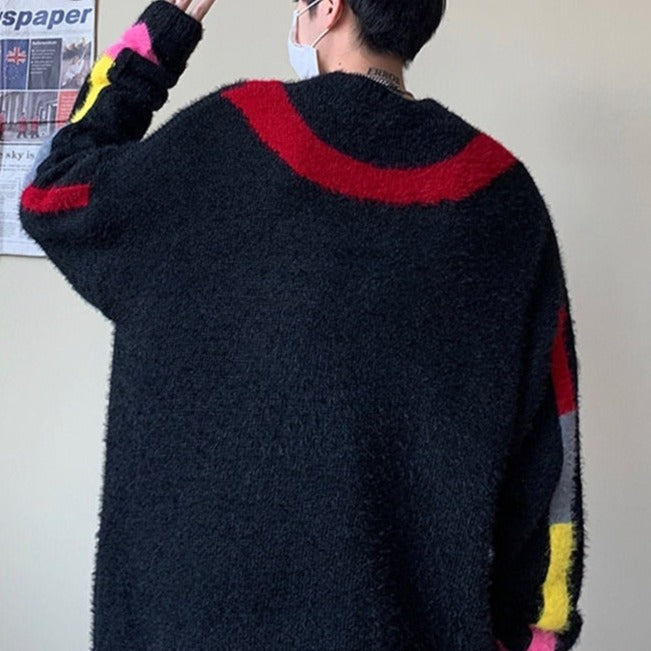 Nyílmintás, férfi lezser pulóver