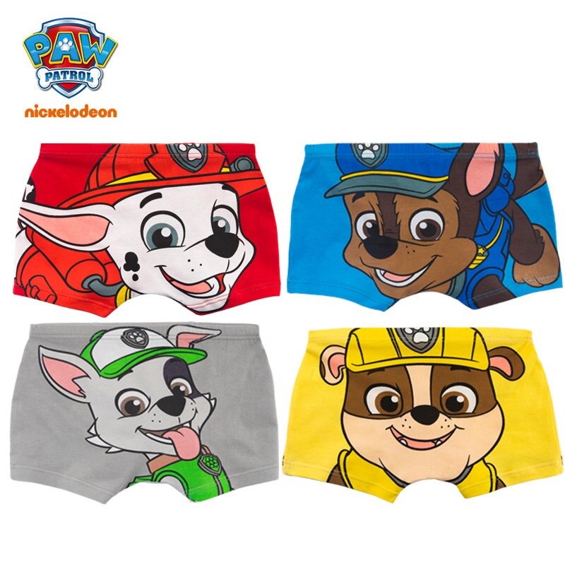 4PCS PAW Patrol Baby Girl Boy Toy Panties Kids Underwear Children&