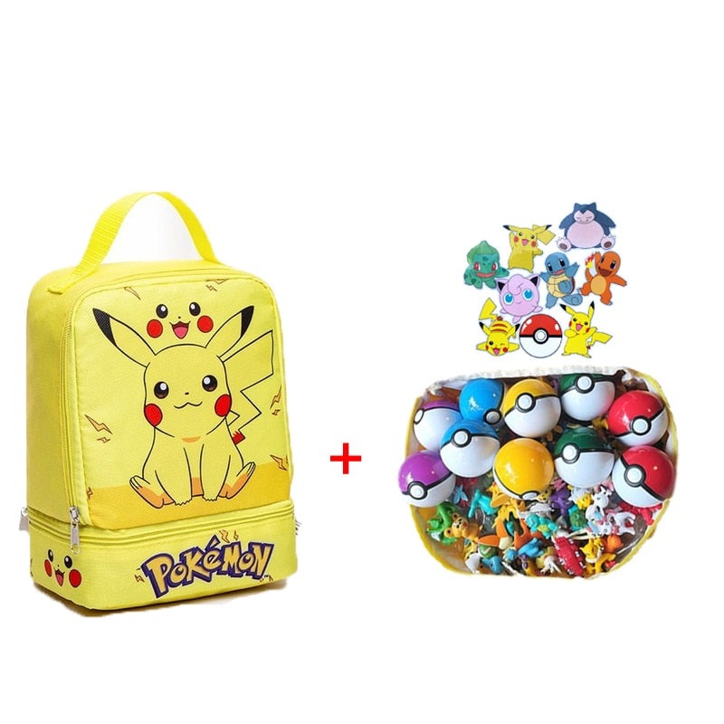 Pokémon figurák és tároló hátizsák
