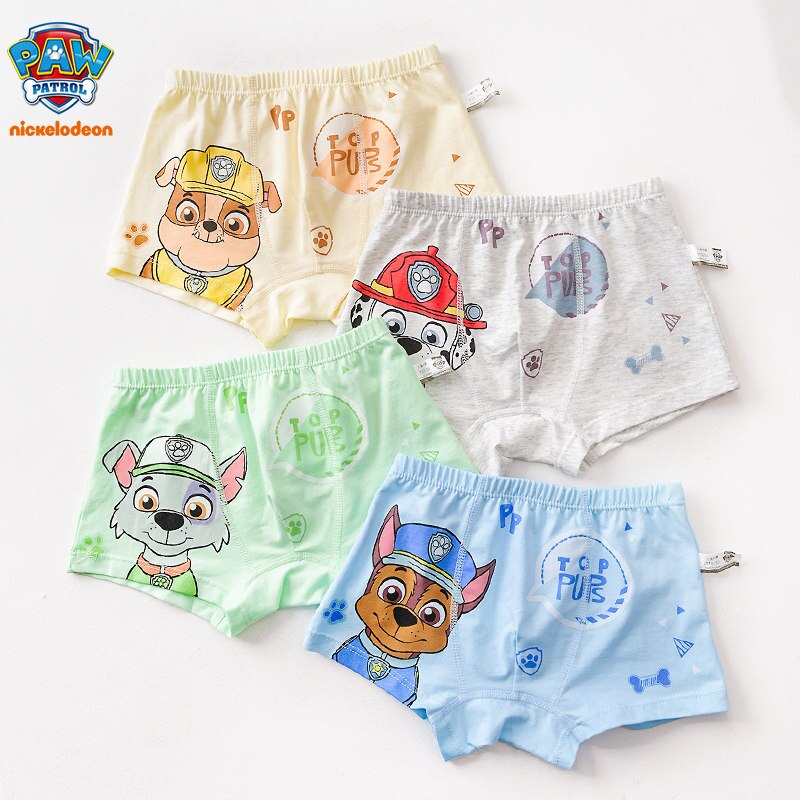 4PCS PAW Patrol Baby Girl Boy Toy Panties Kids Underwear Children&