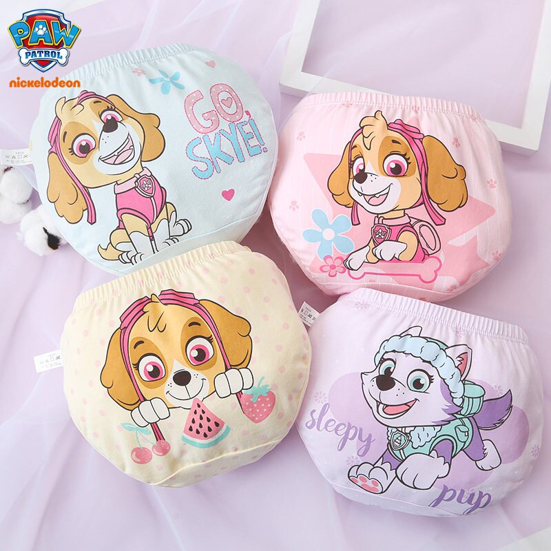 4PCS PAW Patrol Baby Girl Boy Toy Panties Kids Underwear Children&