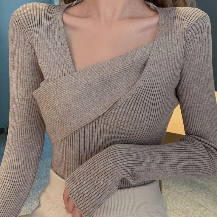 Szexy, női pulóver mintás mellrésszel