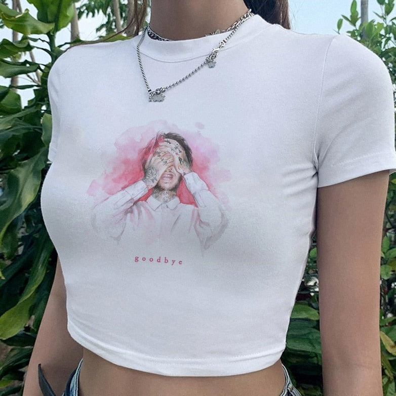 Lil Peep női crop póló