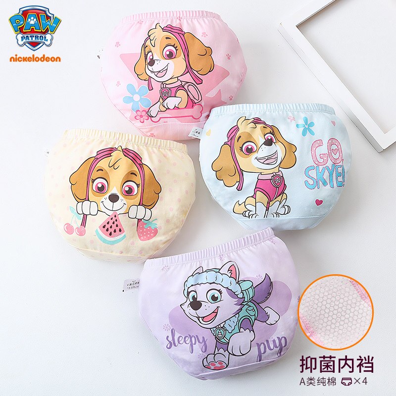 4PCS PAW Patrol Baby Girl Boy Toy Panties Kids Underwear Children&