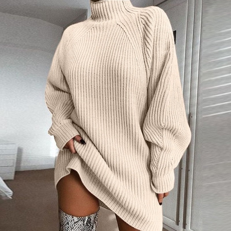 Női kötött mini pulóverruha