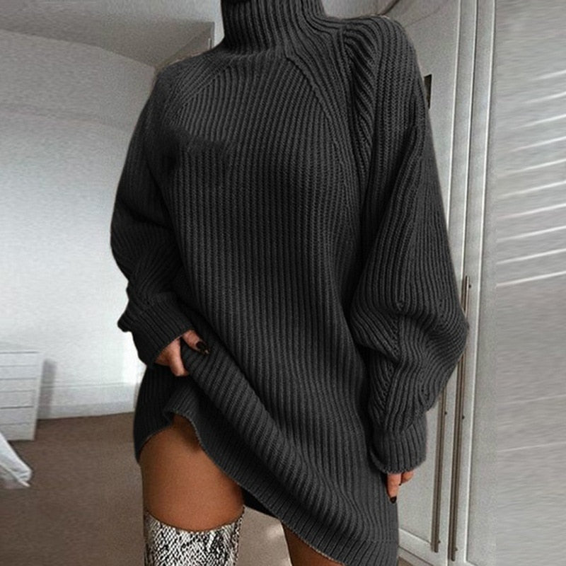 Női kötött mini pulóverruha
