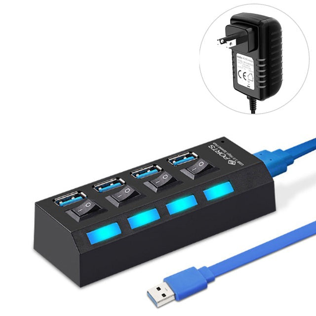 Mini USB elosztó LED fényes