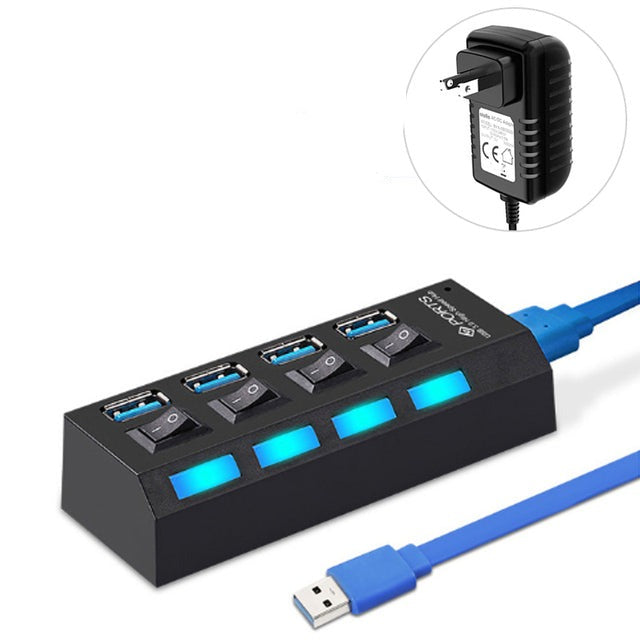 Mini USB elosztó LED fényes