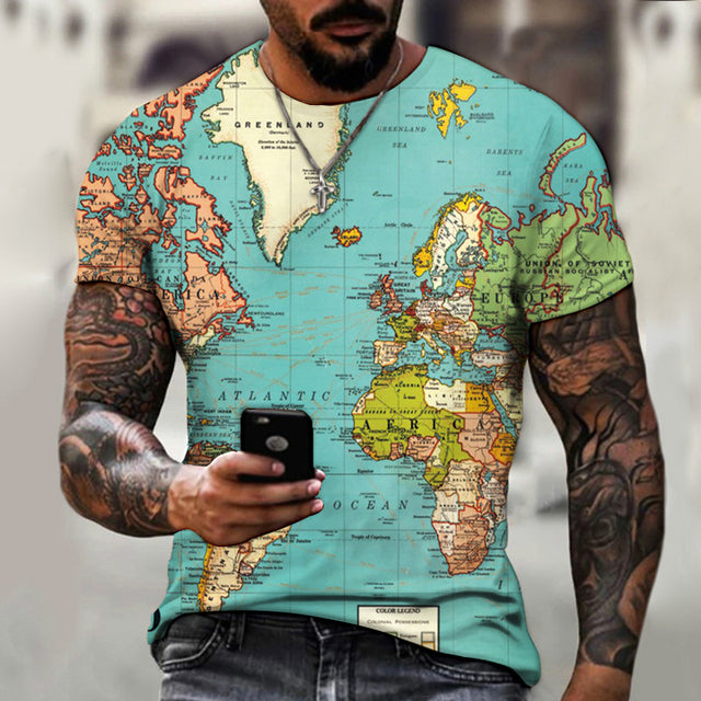 Férfi póló térkép
