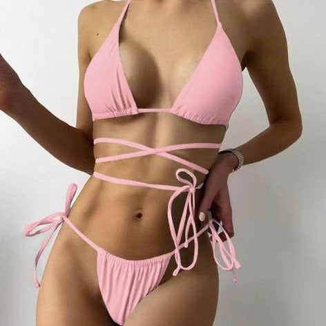 Sexi női bikini pántokkal több színben